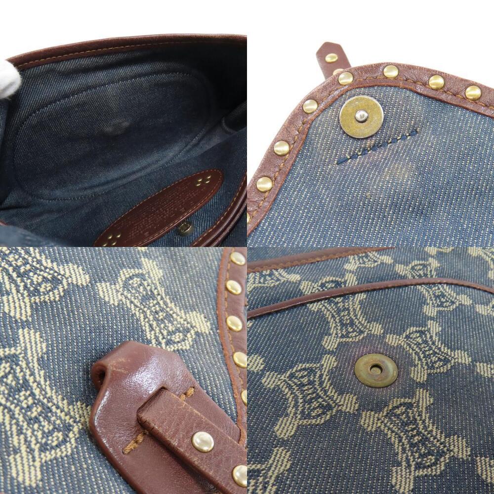 Celine One Shoulder Hobo Bag Macadam Denim - Picture 8 of 11
